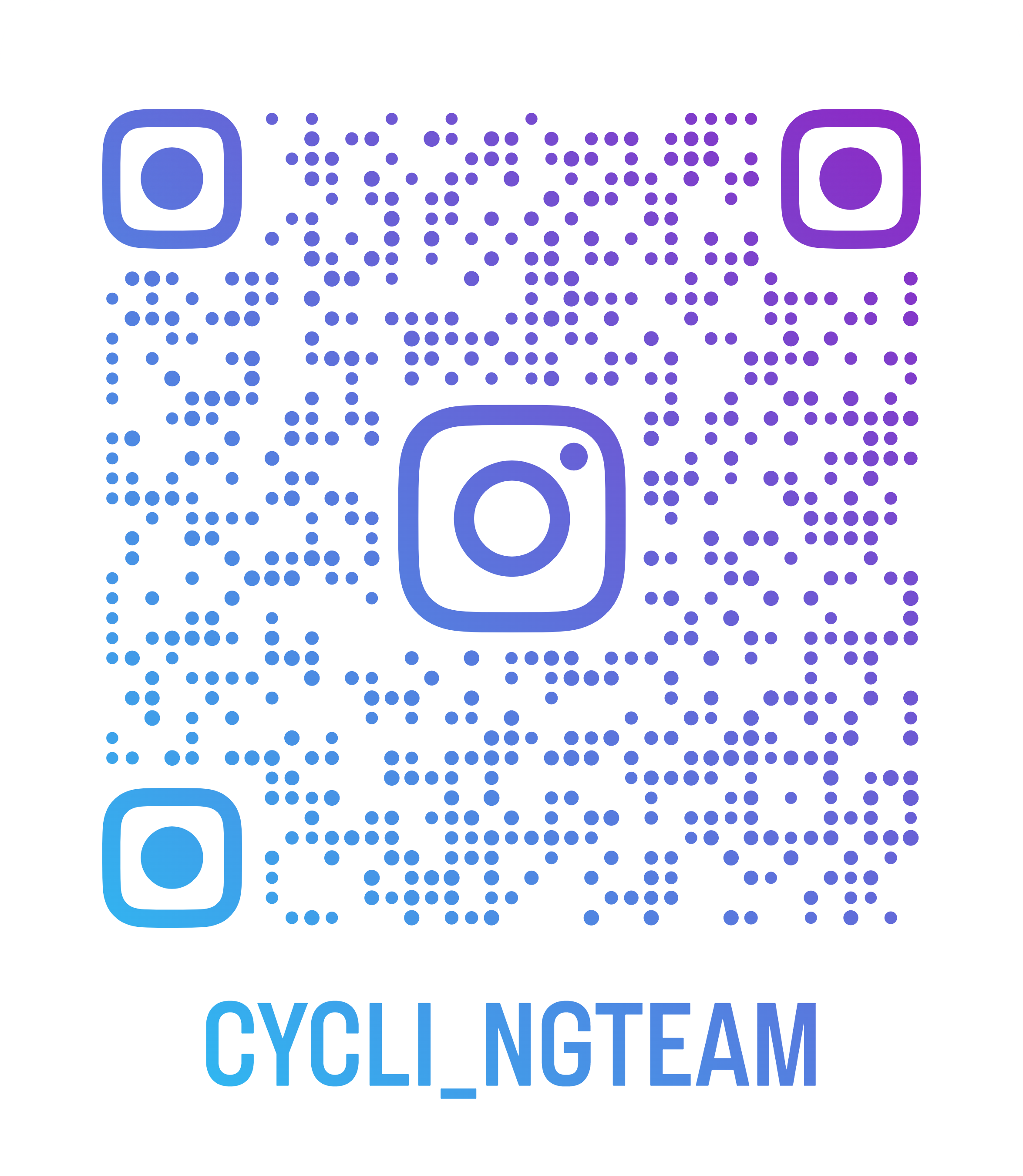 QR code linking to the instagram profile cycli_ngteam